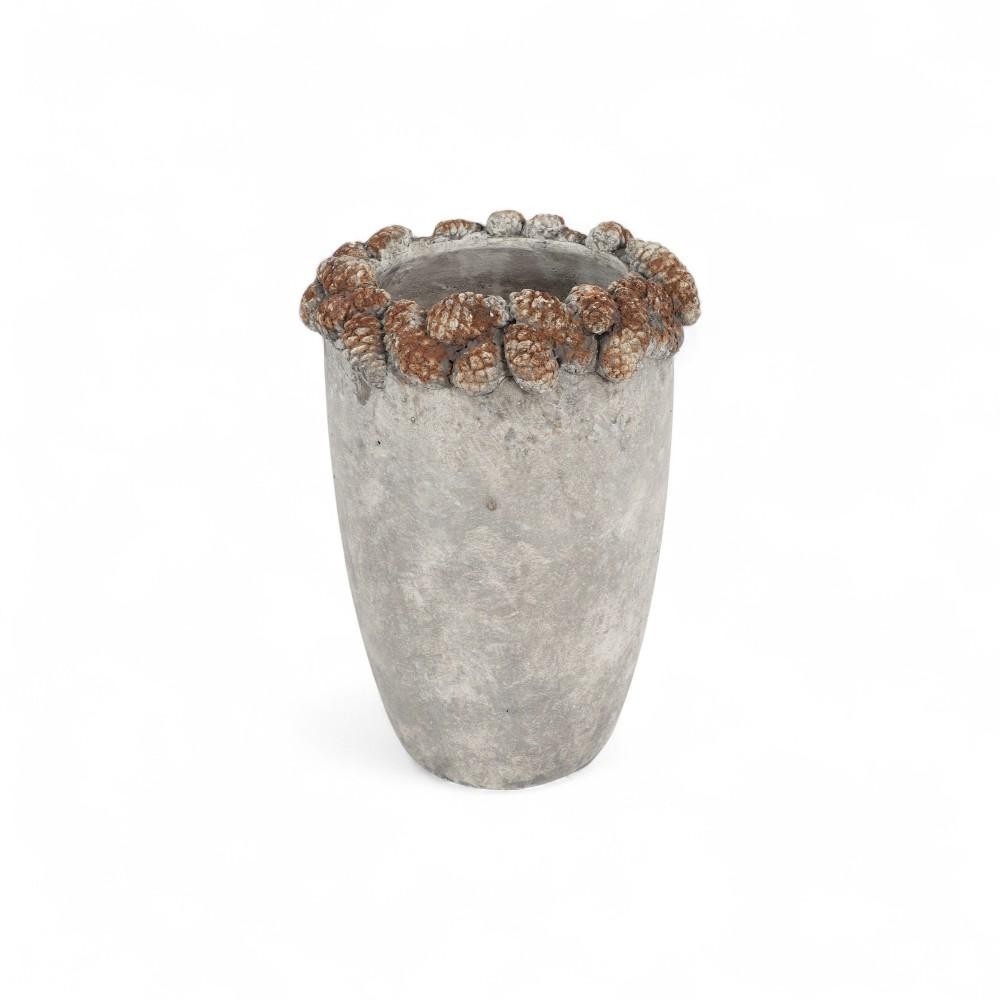 VASO PIGNE GRIGIO H.33.5